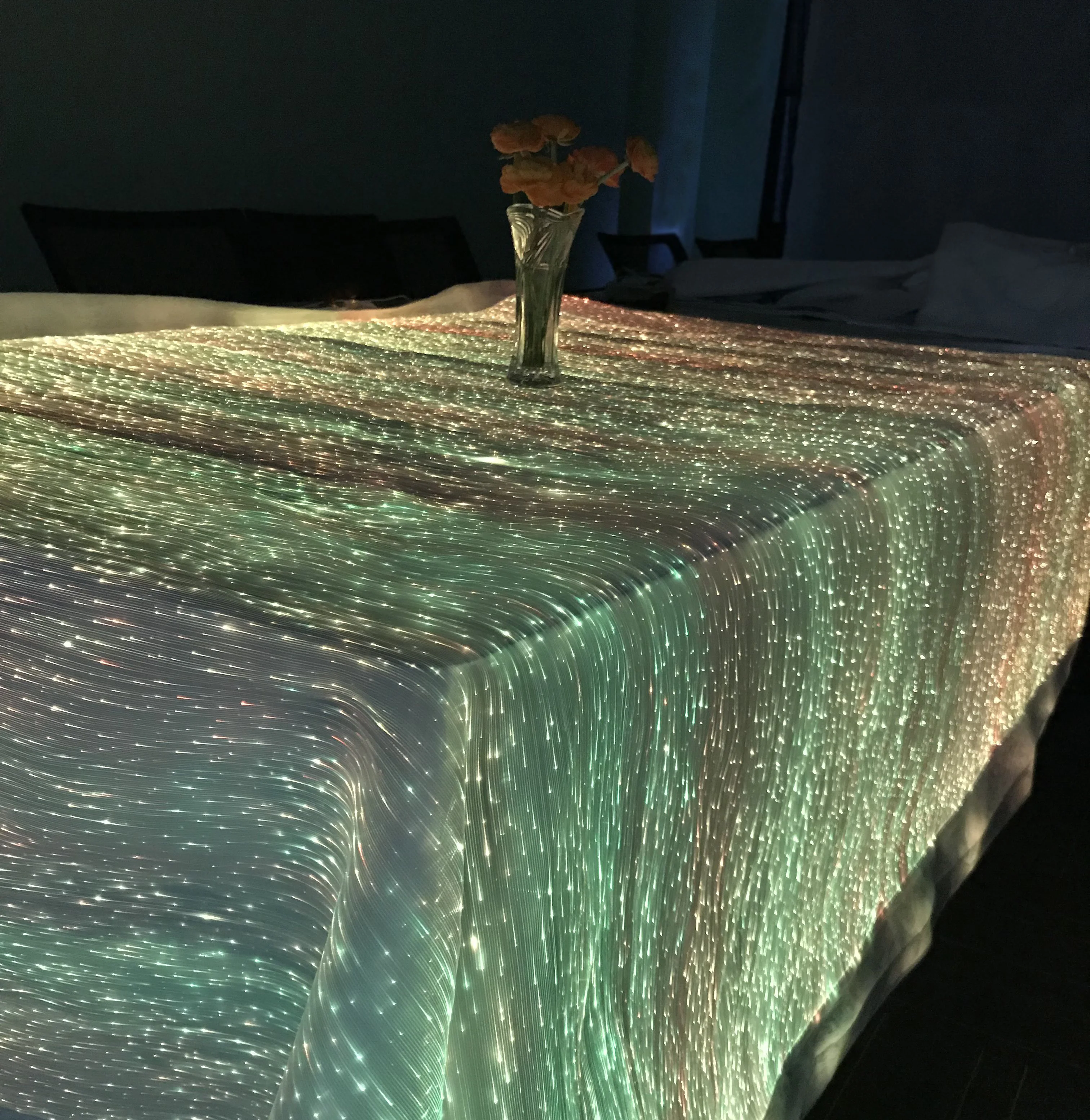 2019 Light Up Fiber Optic Fabric Textile For Wedding Dress,Jacket