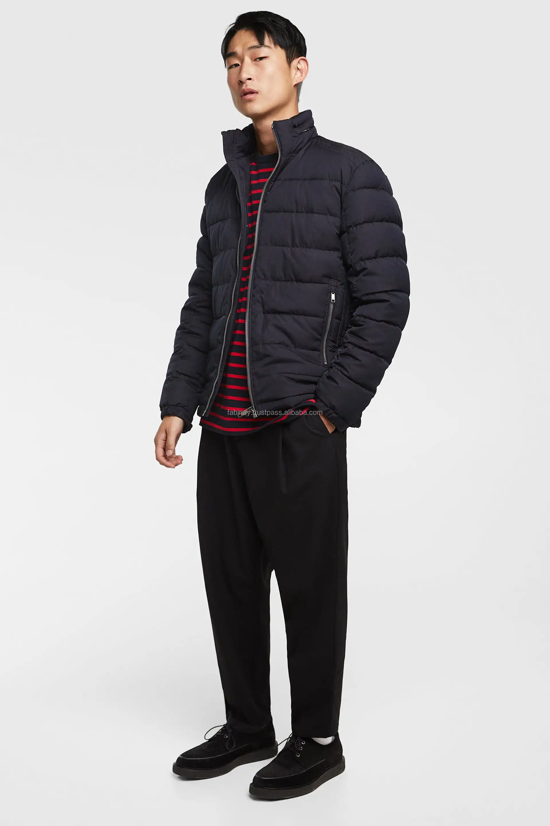 Puffer jacket with hidden hood Clearance