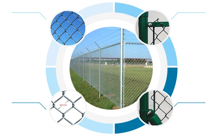 Industrial chain link fencing
