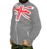 Custom 2018 Latest gym/Training/Running/Walking/Street wear jacket 100% Cotton Fleece Union Jack Tops, Retro Mod Clothing