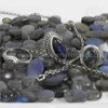 Vintage styles blue labradorite silver rings wholesale Indian silver jewelry 925 sterling silver ring wholesaler jewelry