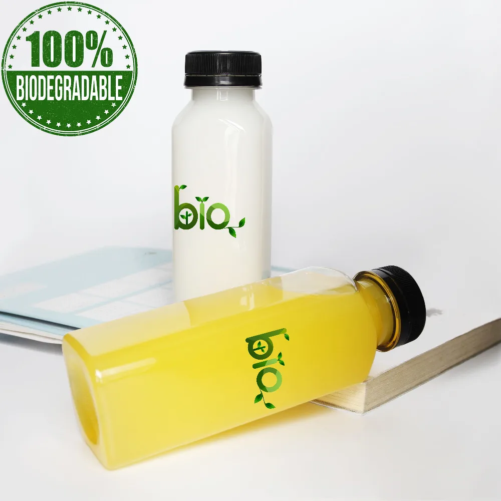 Environmentally Friendly 16 Oz Clear Square Plastic Bottles For