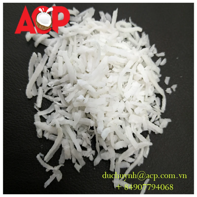 
DESICCATED COCONUT HIGH FAT - CHIP and FLAKE - VIETNAM ORIGIN- BEST PRICE 2018 