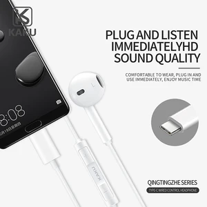 Type C Wired Earphones Microphone Huawei