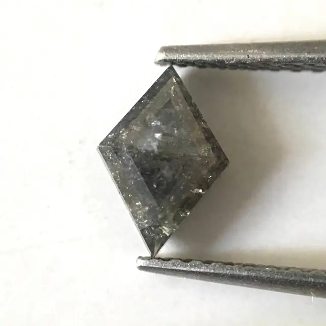 Kite Shape Faceted Diamond 0.57 CT 6.5 X 6.4 MM,Natural Loose Diamond,Salt and Pepper Diamond Polished Diamond,Best Price Diamond OM0704