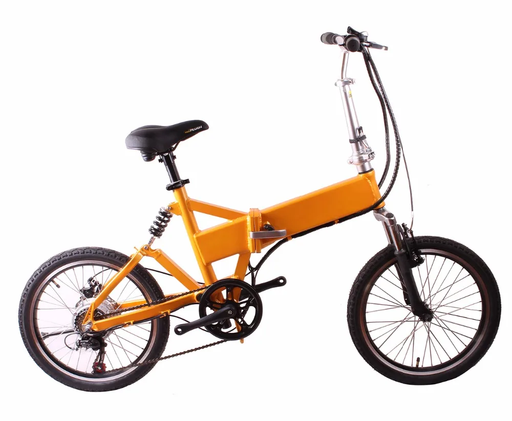 folding electric bike with suspension