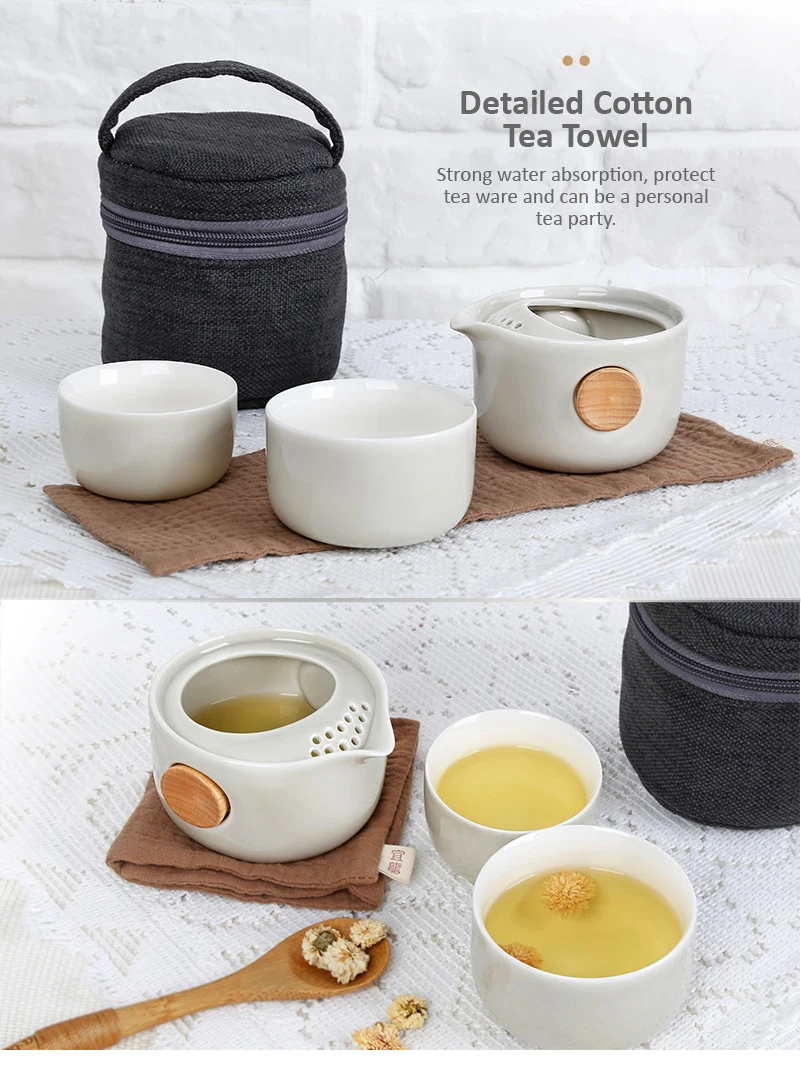 250ml Tea Tasting Set Fine Porcelain Teapot Travel Set Mini Tea