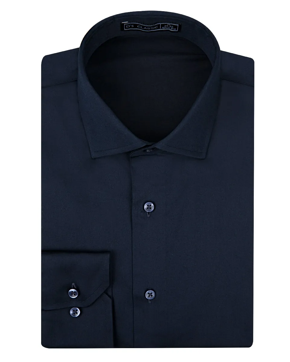 Dark Blue Cotton Men's Shirt - Buy Man Shirt,Men Shirt,Business Shirt ...