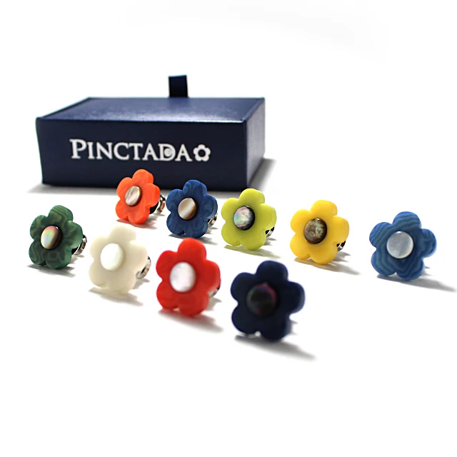 
Real Shell & Corozo Nut Boutonniere - made in Japan 