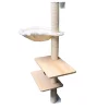 Fancy Cat Furniture Wall Mounted Sisal Scratching House Cat Wooden Ladder Climbing Shelf Hammock Cat Tree