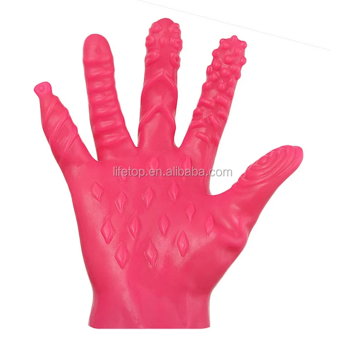 Women masturbation rubber glove Masturbation