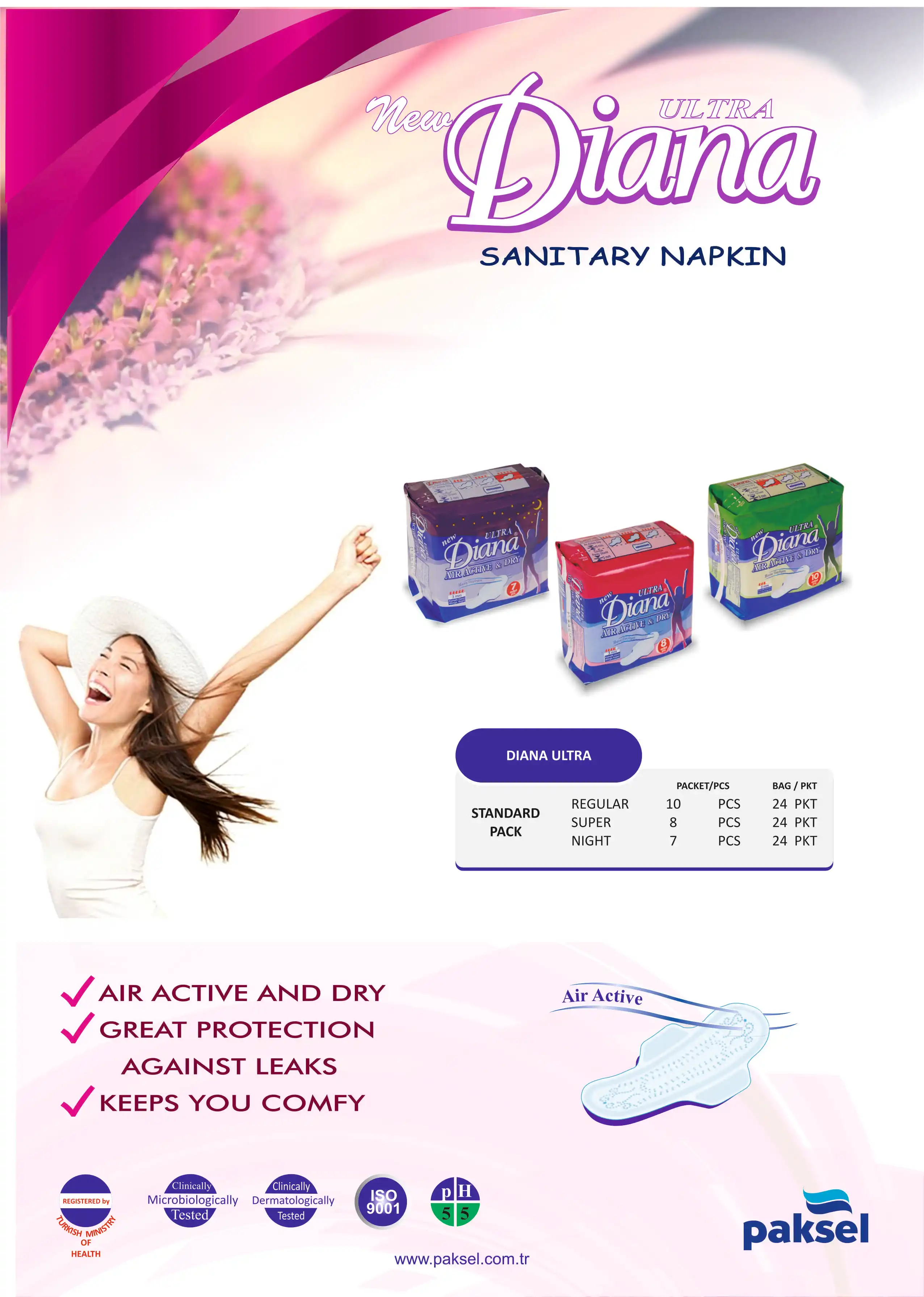 Sanitary Napkins Brands (ISO9001), View sanitary napkins, Paksel