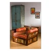 Indian Solid Wood Reclaimed Upcycle Highback Single Seater Sofa