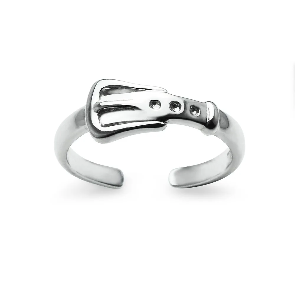 
Sterling Silver Belt Buckle Adjustable Toe Ring 