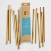 

Healthy Natural Organic Green Renewable Custom Logo Straw Bamboo Fiber Straw