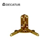 Small solid brass quadrant box hinges for humidor cigar box