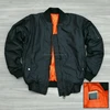 Black Bomber Jacket With Inside Pocket For Cell Phone\Black Baseball Varsity Jacket\Men Taslan Bomber Jacket With Orange Lining