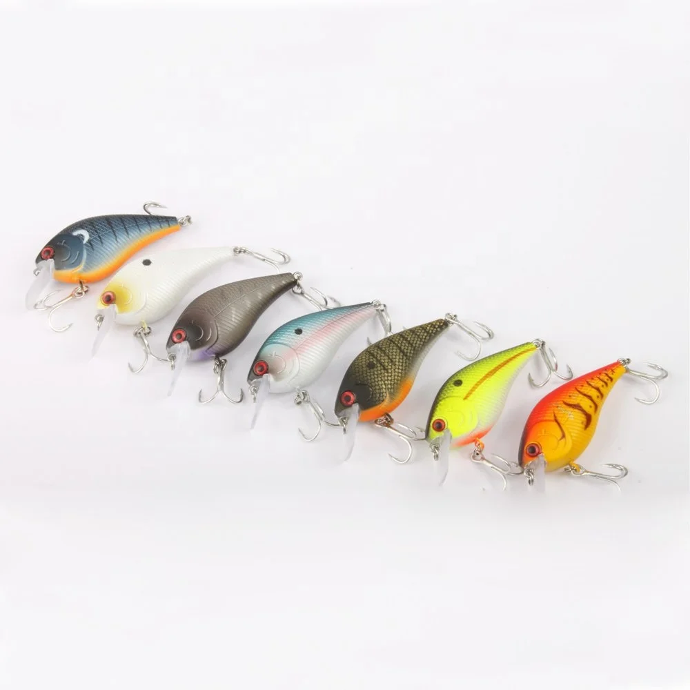 

New design 18g 6.8cm matte 7 colors sea Origin hook artificial hard crank bait fishing lure with 3d eyes