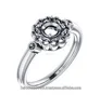 925 Silver Halo Engagement Ring Mount109