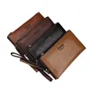 Men Leather Clutch Bag Handbag Organizer Checkbook Wallet Card Case