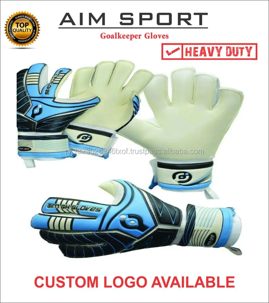 Blue / White Goalkeeper Gloves Best Quality Goalkeeper Gloves German
