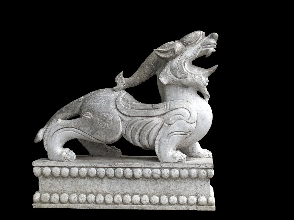 white foo dog statues