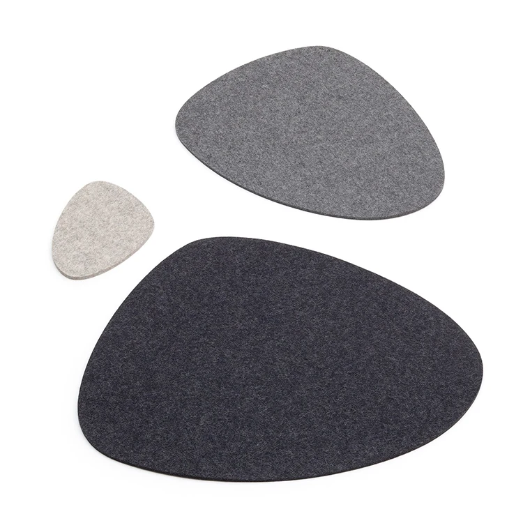 Wool Felt Placemats,Felt Place Mat,Round Oval Black Felt Placemat