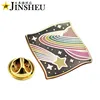 galaxy space planet designed glitter lapel pin