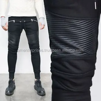 biker joggers with zippers