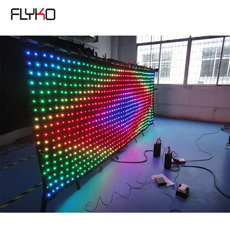 

party decoration dj mixer controller P80mm disco lights led video screen 1.5m*4m wedding dj equipment, Full color