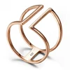 Rose Gold Plated Handmade Adjustable 925 Sterling Silver Double Wrapped Wholesale Rings Jewelry