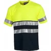 New Style Top Polyester Hi Vis Viz Short Sleeve Safety TShirt Two Tone Contrast Work