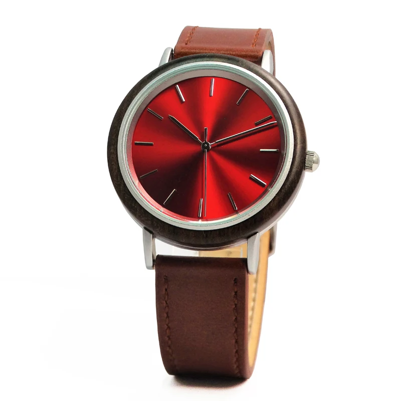 

new style leather watch women quartz item customized oem odm watches red dial