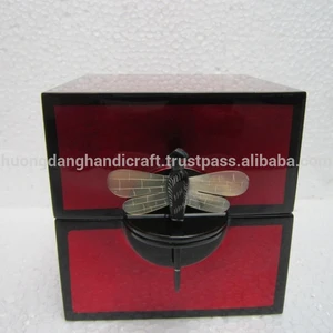 Etoxic lacquer box with lid for storage and seashell dragonfly, 100% high quality from Viet nam, various designed box