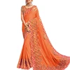 Heavy Embroidery Designer Half and Half Festive Wear Saree