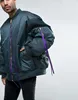 Men Polyester Lined Vintage Style Oversized Flight Bomber Jacket with Taping
