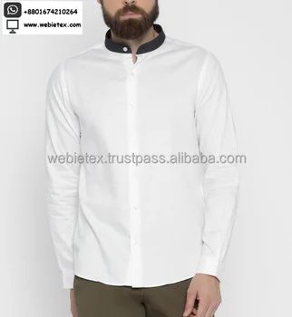 camisa casual blanca hombre