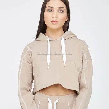 thick cropped hoodie