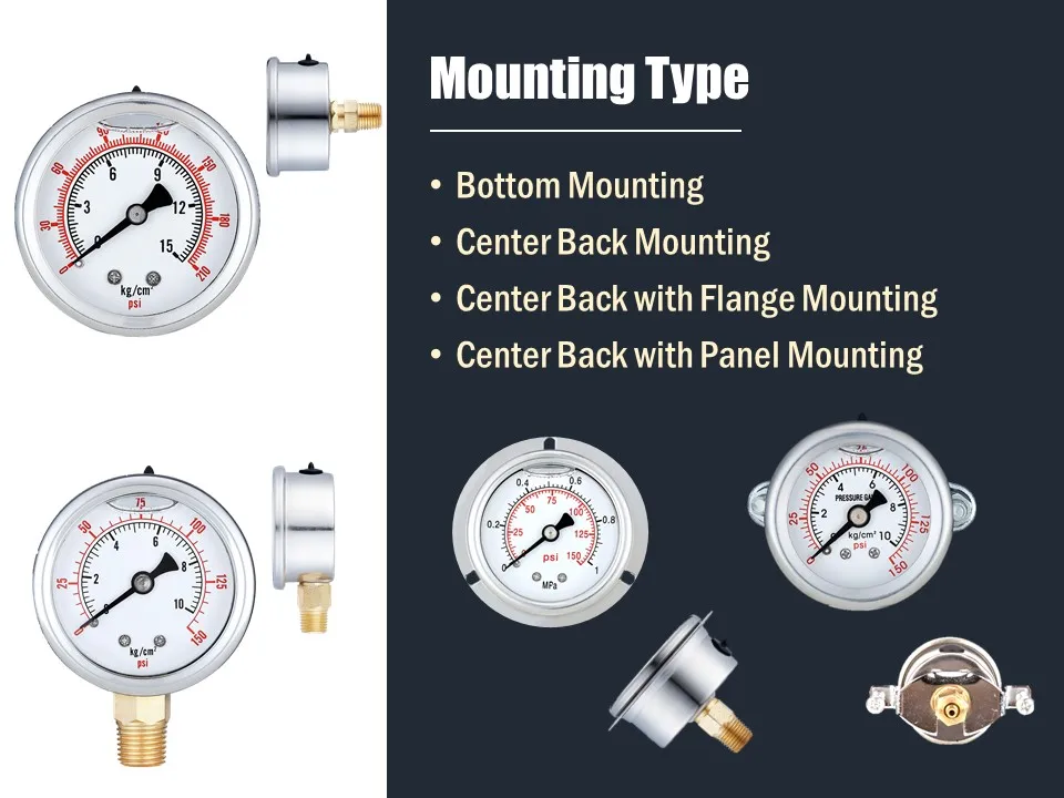 52mm Liquid Filled Negative Pressure Gauge Bar Buy Air Vacuum 52mm