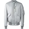 Custom Slim Fitted Satin Plain Jacket/Mens Classic Wear Grey Bomber Jacket