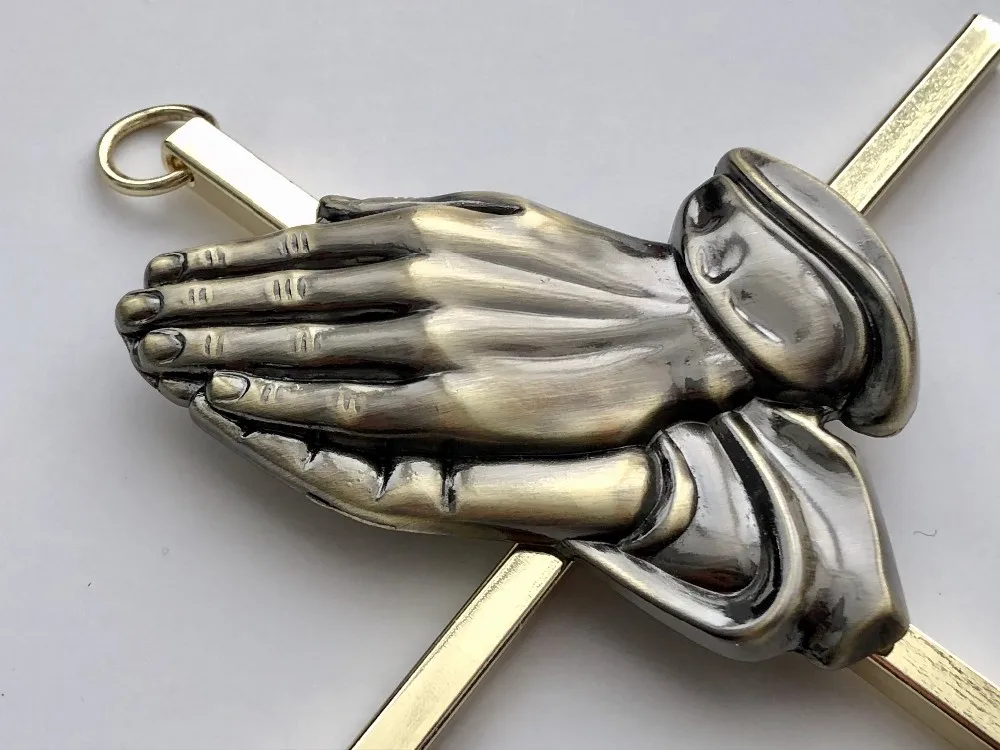 总部伊马努尔祈祷手十字架墙装饰宗教鼓舞人心的基督教教会供应 inri