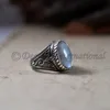 cheapest rainbow moonstone ring solid 925 sterling silver ring celtic moonstone jewelry bezel setting moonstone christmas gift
