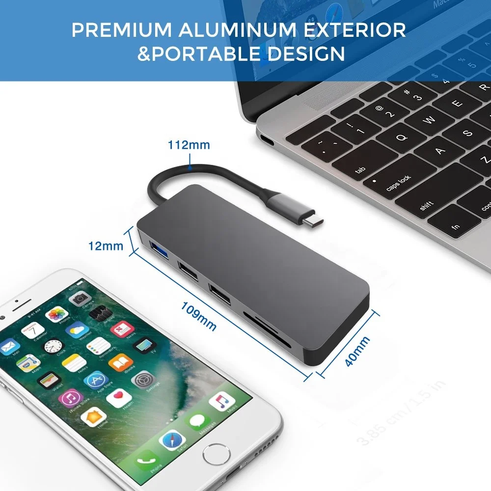 
New Design Mini Industrial Usb Type C Adapter Driver Custom 7 Port Usb Hub 