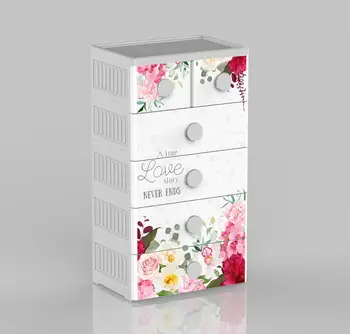 Modern Design Plastic Cabinet Wardrobe Closet With 6 Drawers For