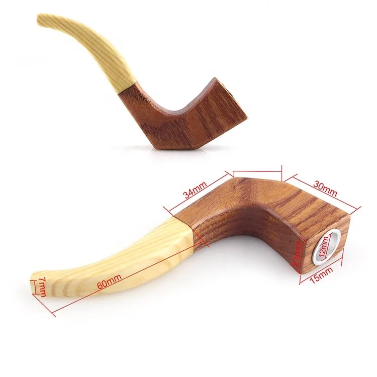 

japanese vintage custom long stem tobacco pipe super filter women slim cheap wood cigarette holder, Wood color