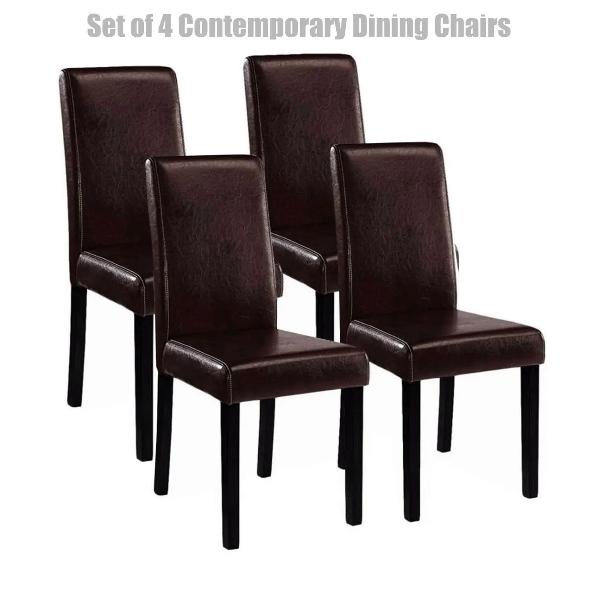 Buy Classic Contemporary Design Dining Chairs Durable Half PU Leather ...