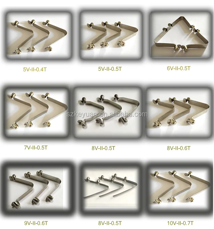 Various spring clip types stainless steel spring clip button