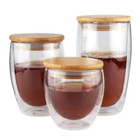 

Hot Selling Gift Pyrex Double Wall Clear Coffee Tea Beer Glass Mug Cup