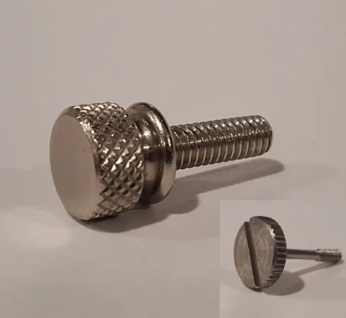 custom precision cnc thumb screws, knurled screws, by cnc