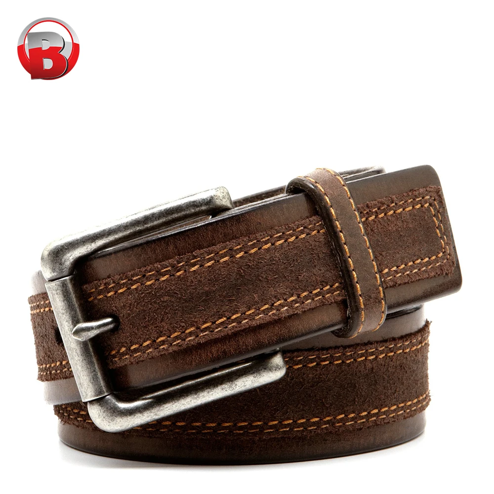 Genuine Leather Belt Men Fashion Wide Waist Belts Top Grain Cowhide Belt - Buy Top Brand Leather ...